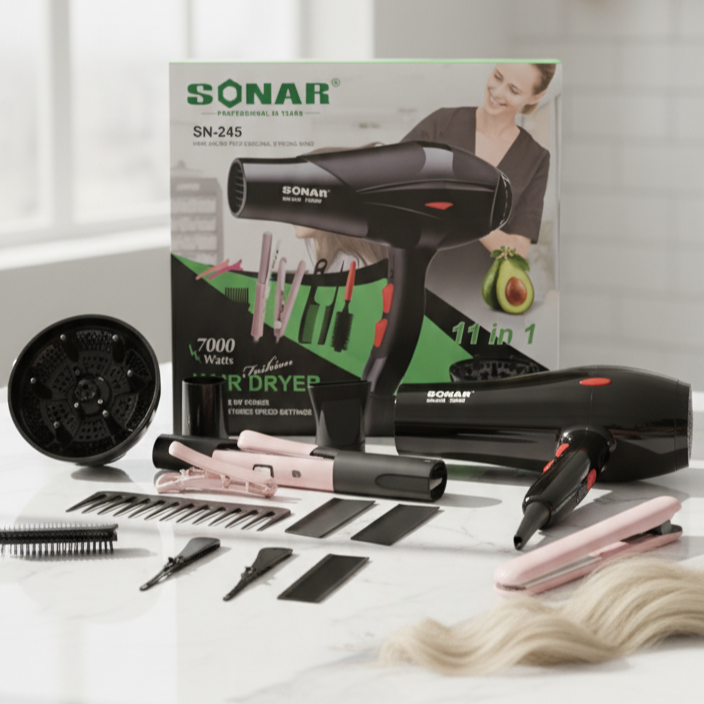 Sèche-Cheveux Professionnel SONAR 11 en 1 – 7000W