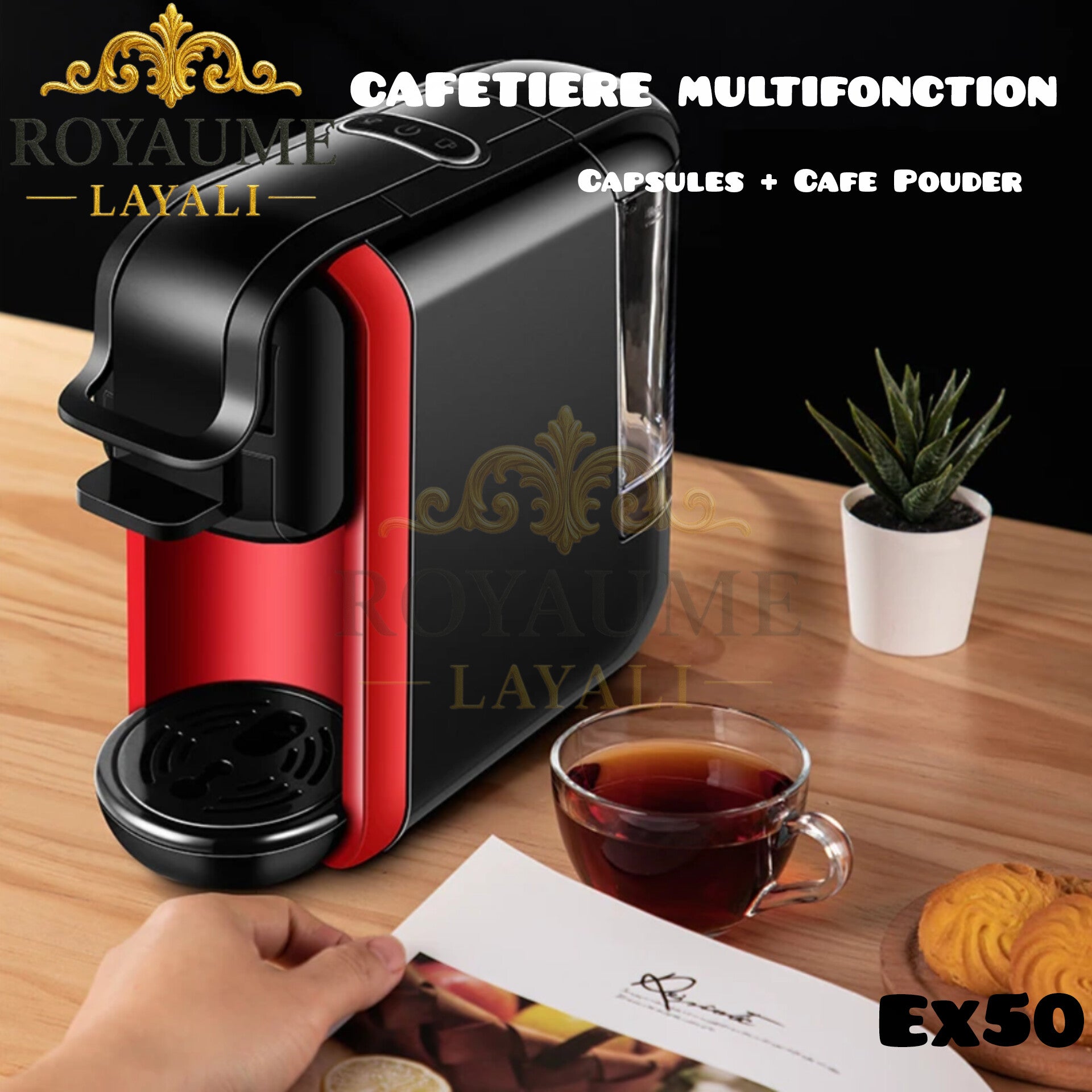 Machine Cafetiere 3 en 1 Nova 1450w 0.6 L