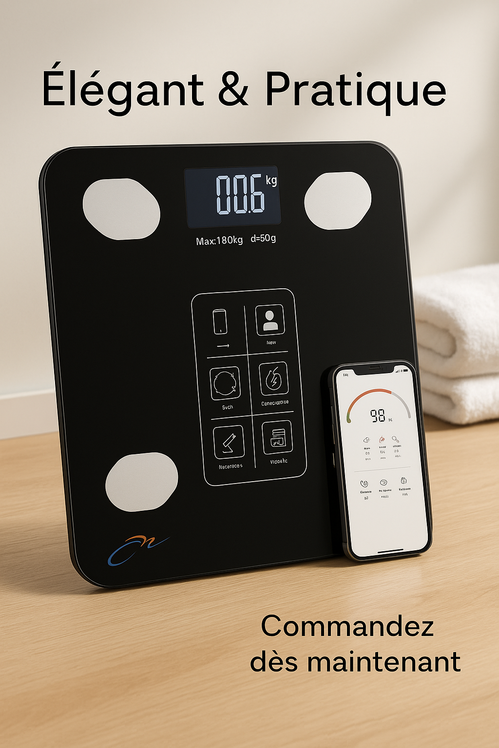 Balance Intelligente Bluetooth – Écran LCD & Application Mobile