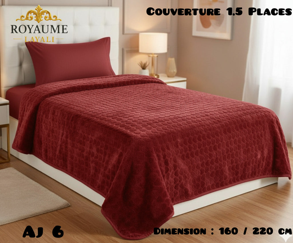 Couverture 1.5 Places uni 160/220cm 3Kg