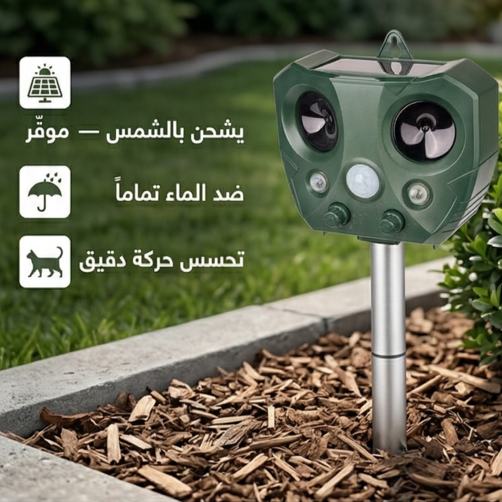 Répulsif Ultrasonique Solaire Anti-Animaux